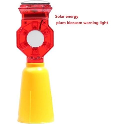LED Cup Holder Solar Energy Flash Safety Barrier Lamp Road Construction Highway Signal Plum Blossom Hanging Tower Light