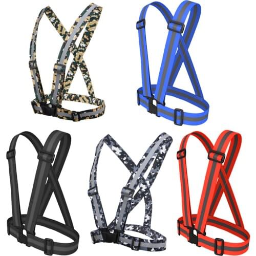 Highlight Reflective Straps Night Running Riding Clothing Vest Adjustable Safety Vest Elastic Band For Adults and Children