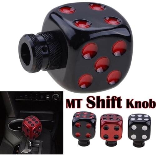 Universal Resin Dice Shape Gear Knob Manual Shifter Lever Handle Stylish Auto Car Accessories