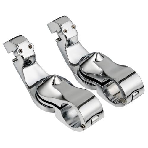 Universal 1 1/4" 32mm Adjustable Highway Short Angled Foot Pegs Mount Kit For Harley Touring Yamaha Suzuki Kawasaki