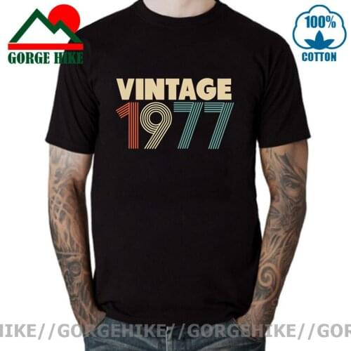 Vintage Born in 1977 T shirts men Friends 43rd Birthday Gift tshirt Brother Retro 1977 Fashion Custom Tees Made in 1977 t-shirts
