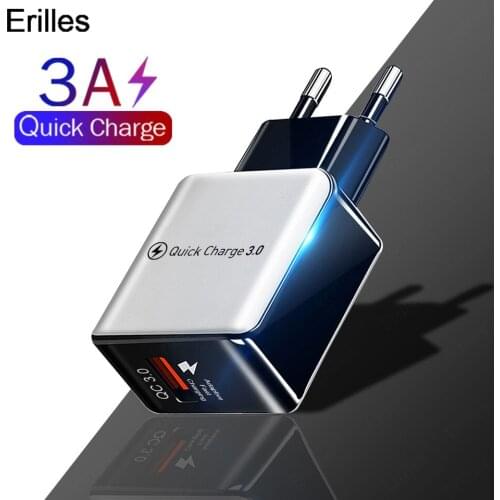 USB Charger Quick Charge 3.0 For iPhone XR 18W QC 3.0 Portable Mobile Phone Chargers For Samsung Charger Fast Charging Adapter