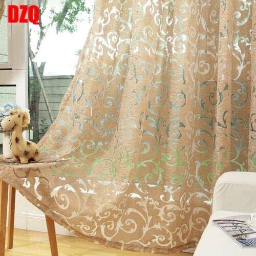 European Style Jacquard Curtain for Home Window Treatments Short Kitchen Modern Living Room Ready