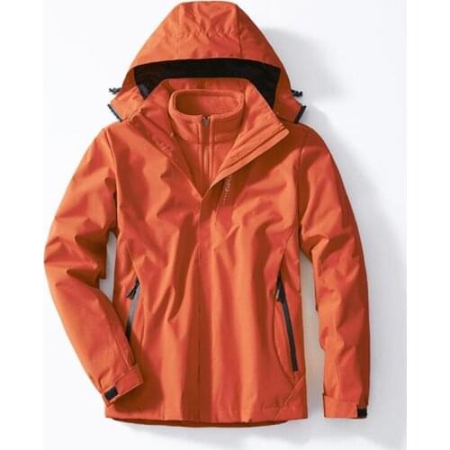 Women Windbreaker Outdoor Jackets Waterproof Hooded Casual Coat Female Ski Wear Men Women Detachable Liner Fleece Jacket