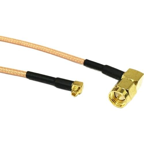 1PC New SMA Male Plug Right Angle Switch MMCX Male Right Angle RG316 Coaxial Cable 15CM 6inch Pigtail