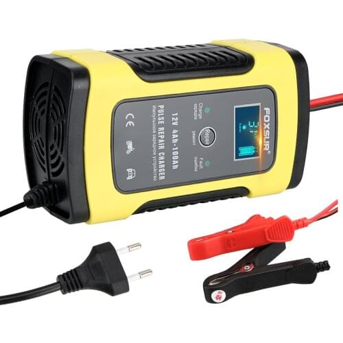 12V 6A Intelligent Car Motorcycle Battery Charger For Auto Moto Lead Digital LCD Display Lead Acid Battery-Chargers