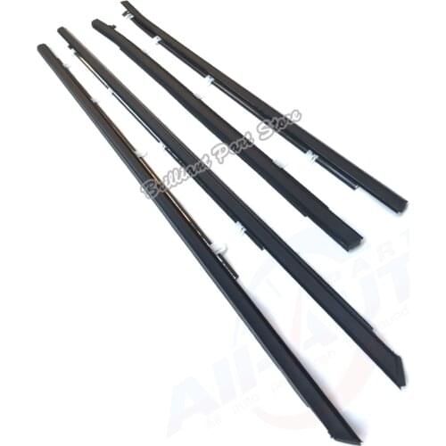 4pcs Front Rear Left Right Outside Chrome Window Moulding Weatherstrips Fit For Honda Crosstour 2010-2015