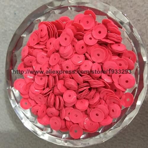 50g(4000pcs)/100g(8000pcs) 6mm CUP Solid reddish round loose sequins Paillette sewing Wedding craft good quality Free Shipping