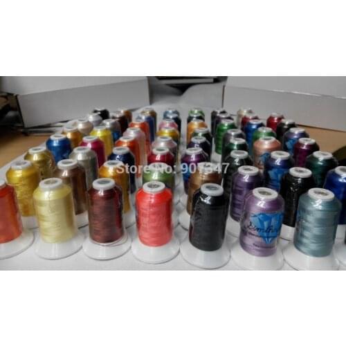 63 Brother colors machine embroidery thread 500m/cone assorted 63 cones threads