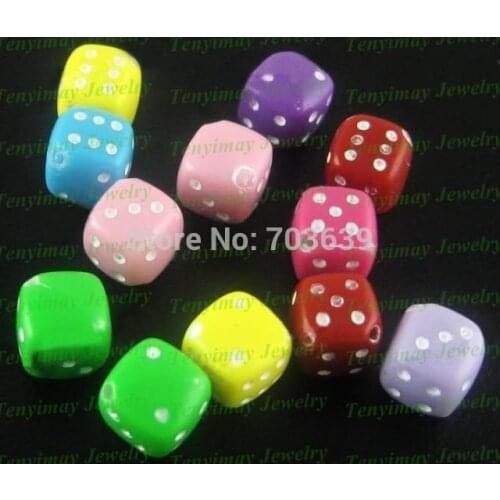 8.5mm Cubic Acrylic Dice Beads Fashion Accessory For DIY 500pcs/Lot Free Shipping