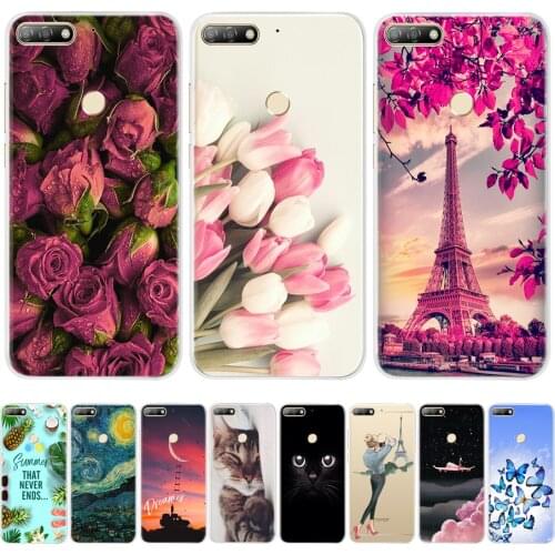 For Coque Huawei Honor 7C Case Cover Silicone Bumper on Honor 7C 5.7 Russia AUM-L41 Phone Case Honor 7C Pro 5.99 Global Cases