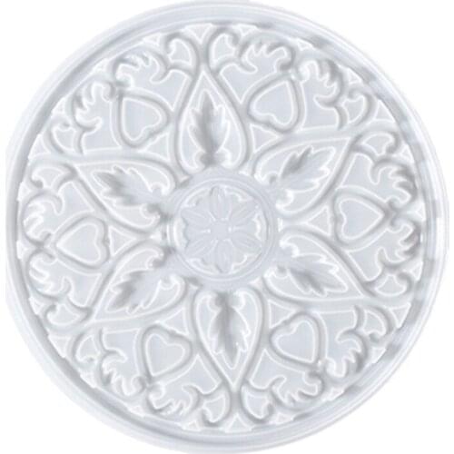 Flower Pattern Placemat Epoxy Resin Mold Coaster Casting Silicone Mould DIY Crafts Cup Mat Home Decoration Mold