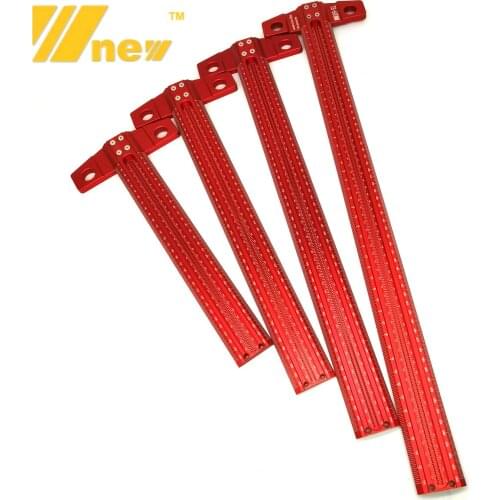 Woodworking T-type Line Scriber Hole Scale Ruler Aluminum Alloy Marking Gauge Crossed Line Scriber Carpenter Measuring DIY Tools