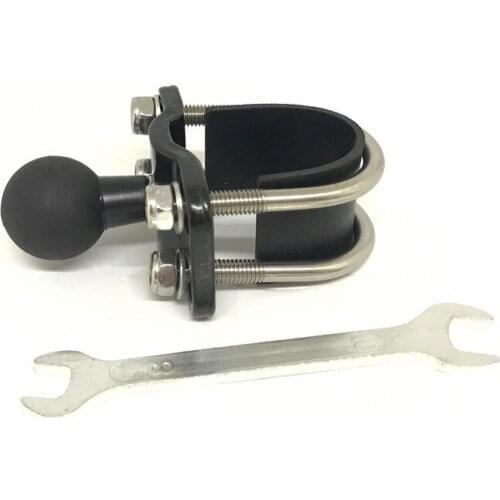 Stainless Steel Double U-Bolt Motorcycle Bike Handle Bar Rail Mount Base with 1 Inch Ball Head for Gopro for Garmin Mount Holder