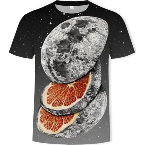 Summer New Cold Wind Black Background White Object Picture Gorgeous Aurora Starlight Pattern Mens Oversized Loose T-Shirt