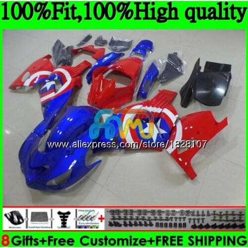 Injection For KAWASAKI ZX 14R ZX14R 06 07 Blue stars 08 09 10 11 21BS.55 ZZR1400 ZX-14R 2006 2007 2008 2009 2010 2011 Fairing