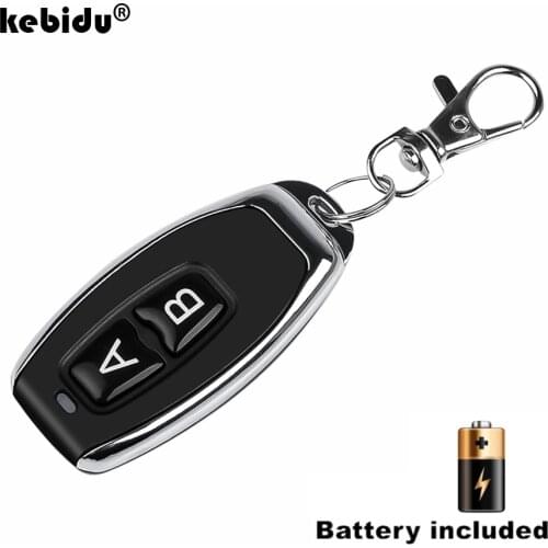 Kebidu 433Mhz RF Remote Control Copy 2 Buttons Cloning Duplicator for Distance Learning Electric Garage Door Controller