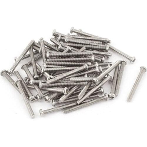 KSOL M3 x 30mm 304 Stainless Steel Phillips Pan Head Screws Bolt 60pcs