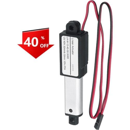 Aluminum Alloy 1500N 30mm Stroke Micro Linear Actuators Linear Actuator DC 12V Electric Mini Linear Motor 30mm/s 15mm/s 9.5mm/s