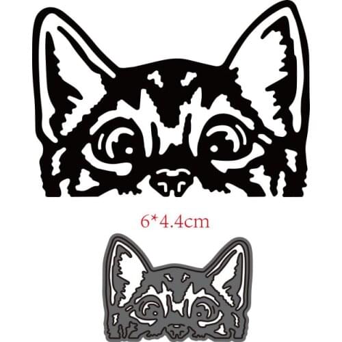 Metal cutting dies cut die mold peeking cat decoration Scrapbook paper craft knife mould blade punch stencils dies