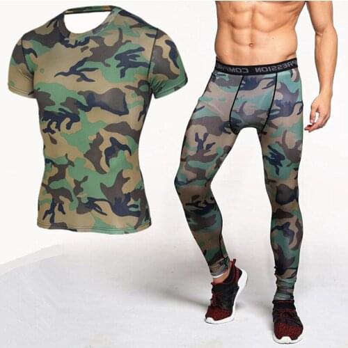 2020 New Compression Pants Sports Running Set Tights Men Jogging Leggings Fitness Gym Clothing Sport Leggings Men Trousers