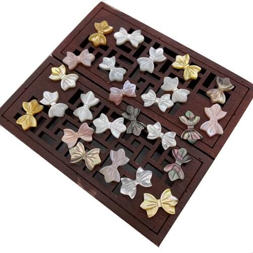 Natural Sea Shell Bead Butterfly Shape Necklace Bead Bracelet Jewelry Making DIY Accessories Pink White Black Yellow Wholesale