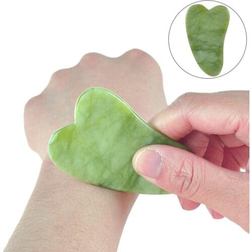 Natural Jade Stone Guasha Board Massage Tool SPA Therapy Gua Sha Massager Antistress Body Care Scraping Board 4Styles