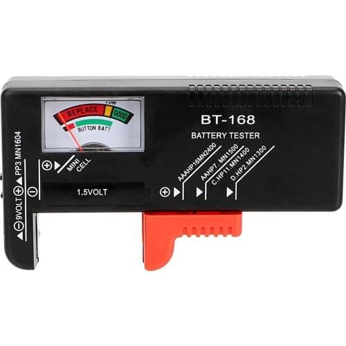 NICEYARD Universal Digital Battery Tester BT-168 Electronic Battery Volt Checker Multi Size for AA AAA 9V Button Cell