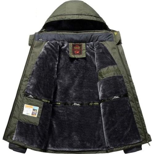 Winter Parka Men Windbreak Plus Velvet Thick Warm Windproof Fur Coats Male Military Hooded Anorak Jackets Mens Winter Jackets