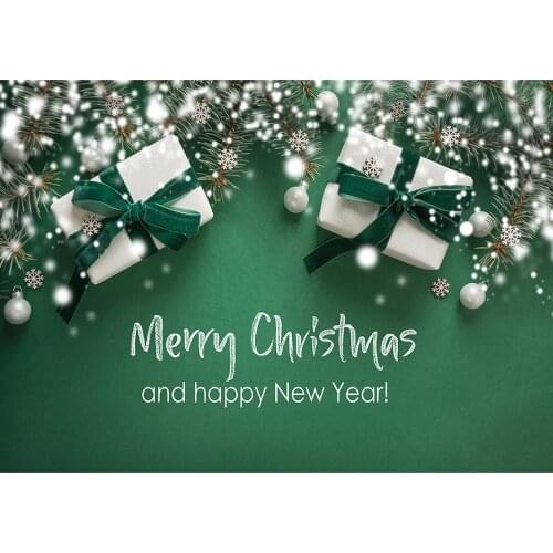 Gifts Pine Snow Bokeh Christmas Photography Backdrops Vinyl Backgrounds for Family Children Baby Shower Photobooth Fond Photo