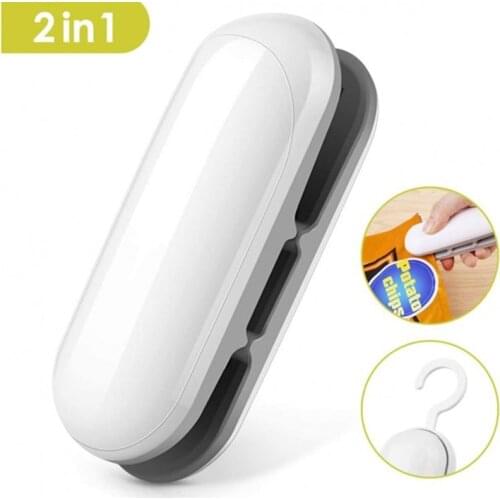 Portable Mini Bag Sealer Plastic Sealer 2 in 1 Heat Sealer and Cutter Portable Bag Resealer Sealer Quick Seal for Plastic Bags