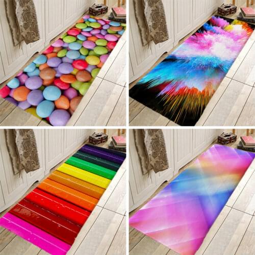 Cobblestone Abstract Pattern Printing Kitchen Entrance Door Mat Anti-slip Floor Rug Bathroom Area Hallway Free Shipping
