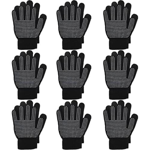 Work Gloves Non-Slip 2-Side PVC Dot Coated Safety Protective Gloves for Men or Women Painter Mechanic Garden Gloves 12pairs