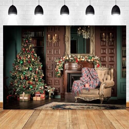 Yeele Christmas Backdrop Photozone Interior Sofa Baby Portrait Party Decor Photography Photographic Background Photo Studio Prop