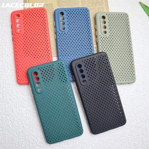 Breath Mesh Silicone Case For Huawei P30 Pro P40 Lite Mate 30 Y9 Prime Y9A Nova 5 6 SE 7i 8 Honor 30S P Smart Z Soft Cover Shell
