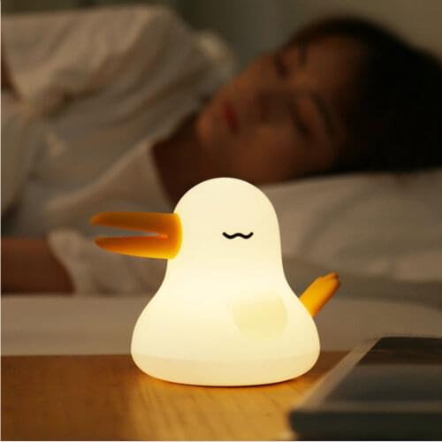 Brid Silicone Night light Cute LED USB Diming Animals Lamp Sleeping Creative Bedroom Desktop Decor Lamp For kids Gift