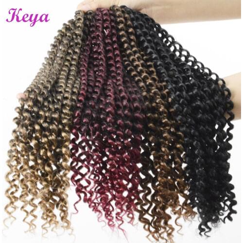 Passion Twist Crochet Braid 18 Inch Long Braiding Synthetic Hair Extensions Ombre Color 22 Roots/Pack Fluffy Spring Twist Hair