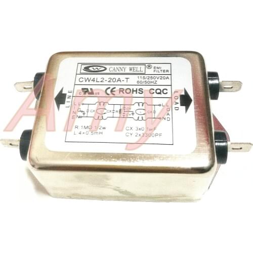 Taiwan power EMI filter CW4L2 10A 20A single-phase T bipolar AC 220V