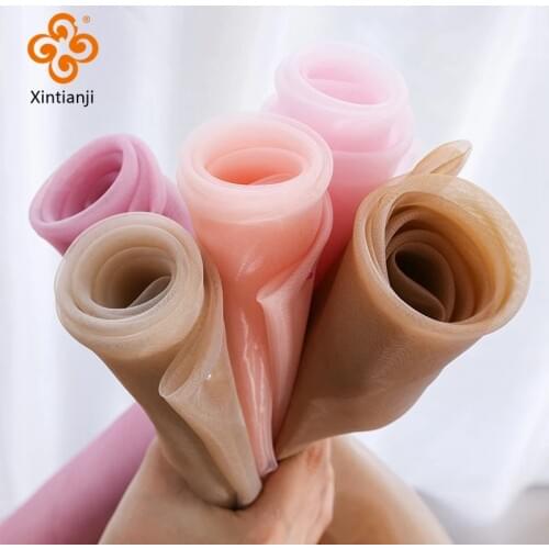 Organza Fabric Polyester Patchwork Fabric Doll’s Skirt Cloth Wedding Decoration TJ0031