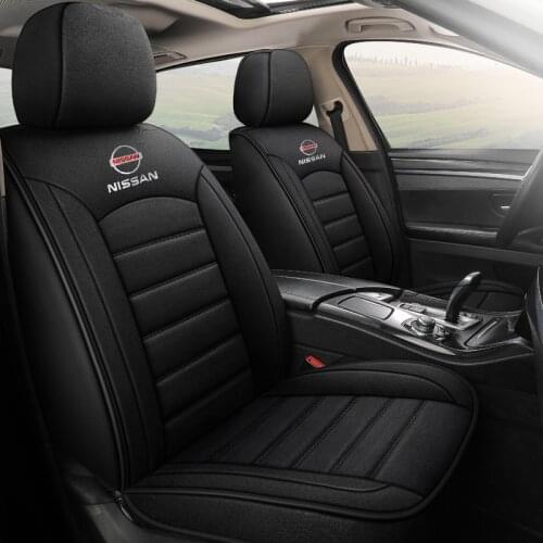 Universal Linen Car Seat Covers for Nissan all models note almera x-trail leaf teana tiida altima juke qashqai Auto Accessories