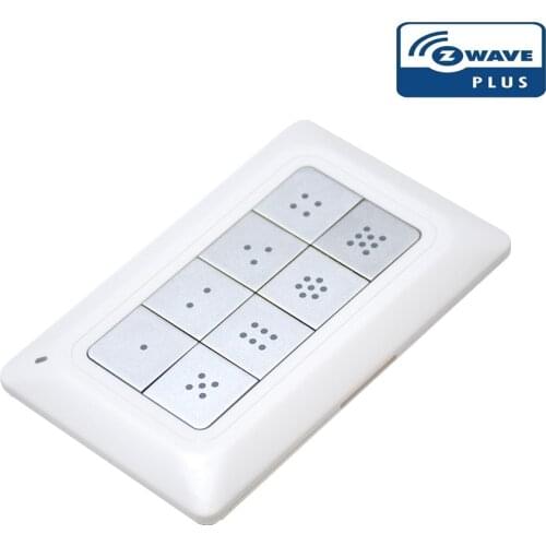 ZRC-90 Z-Wave Central Scene Controller Controls up to 8x2 pre-set scenes and 8 groups dimming function