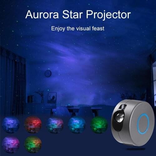 Starry Sky LED Projector Lamp Star Night Light With Remote Controller US/EU Plug Colorful Aurora Star Projector Night Light
