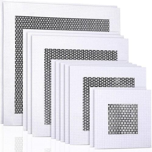 12 Pieces Aluminum Wall Repair Patch Self-Adhesive Wall Repair Patch 2/4/ 6/8 Inch Drywall Repair Tools Screen Patch