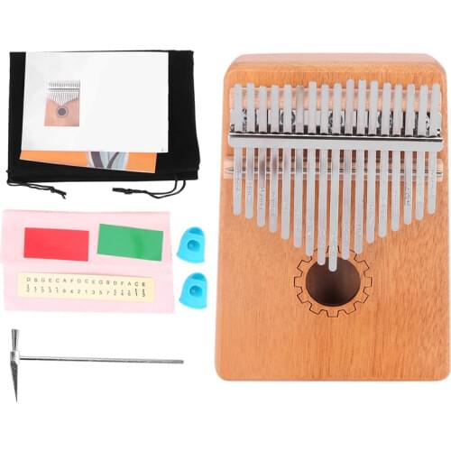 17 Keys with Mahogany Wooden with Bag, Hammer and Music Book, Perfect for Music Lover, Beginners Gear