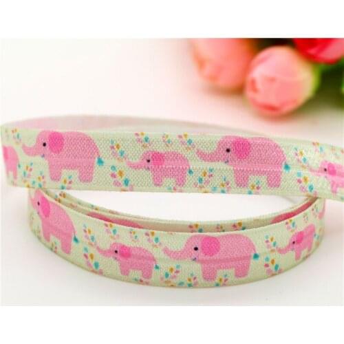 5/8'' Free shipping Fold Elastic FOE elephant printed headband headwear hairband decoration wholesale OEM B1478