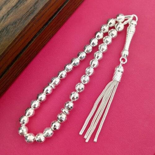 925 Sterling Silver Rosary with Laser Cut