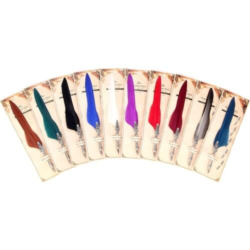 European Feather Pens Business Plush Ball Pens For Writing School Office Supplies Novelty Stationery Feather Pen 2019