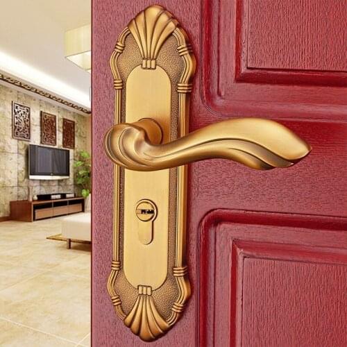 European Zinc Alloy Lock Indoor Lock Solid Wood Lock Mechanics Bearing Lock Bedroom