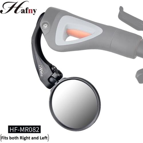 Hafny Bike Handlebar Mirror Rear View Bicycle Mirror Handlebar End Safety Lens MTB Cycling Road Bike Rotatable Bar Circle Mirror