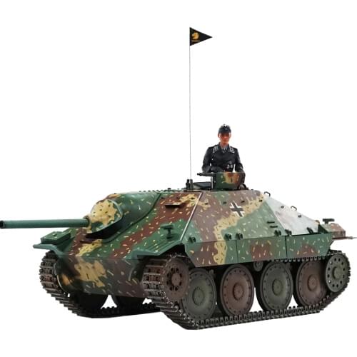 HOOBEN 1/10 RTR German Hetzer Jagdpanzer 38t Sd.Kfz 138/2 Light Army Tank Destroyer of World War II German IR Battle/Smoke Tank